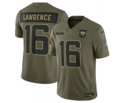 Men's Jacksonville Jaguars #16 Trevor Lawrence Olive 2025 Salute to Service Limited Football Stitched Jersey