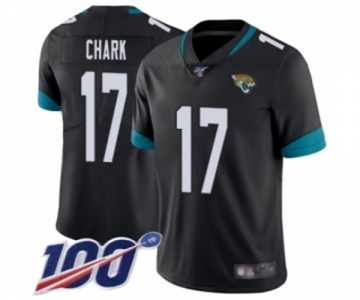 Men's Jacksonville Jaguars #17 DJ Chark Black Team Color Vapor Untouchable Limited Player 100th Season Football Jersey