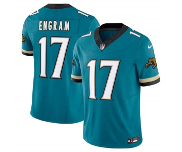 Men's Jacksonville Jaguars #17 Evan Engram Teal 2024 F.U.S.E. Prowler Throwback Vapor Limited Football Stitched Jersey