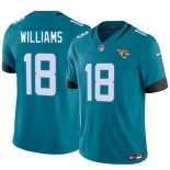 Men's Jacksonville Jaguars #18 C.J. Williams Teal 2026 Draft F.U.S.E. Vapor Untouchable Limited Football Stitched Jersey Men's Jacksonville Jaguars #18 C.J. Williams Teal 2026 Draft F.U.S.E. Vapor Untouchable Limited Football Stitched Jersey