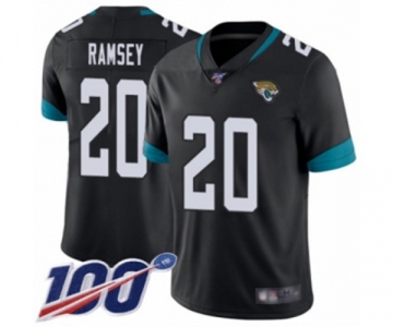 Men's Jacksonville Jaguars #20 Jalen Ramsey Black Team Color Vapor Untouchable Limited Player 100th Season Football Jersey