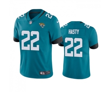 Men's Jacksonville Jaguars #22 JaMycal Hasty Teal Vapor Untouchable Limited Stitched Jersey