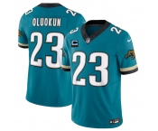 Men's Jacksonville Jaguars #23 Foye Oluokun Teal 2025 F.U.S.E. With 4-Star C Patch Prowler Throwback Vapor Limited Football Stitched Jersey