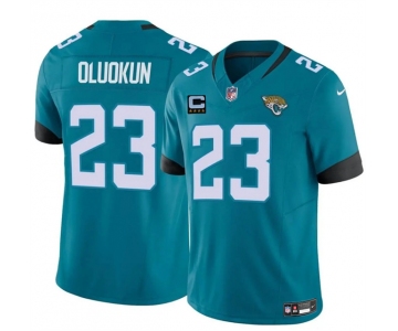 Men's Jacksonville Jaguars #23 Foye Oluokun Teal 2025 F.U.S.E. With 4-Star C Patch Vapor Untouchable Limited Football Stitched Jersey