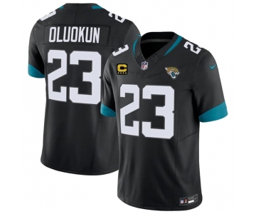 Men's Jacksonville Jaguars #23 Foyesade Oluokun Black 2026 F.U.S.E. 4-Star C Patch Vapor Limited Football Stitched Jersey