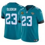 Men's Jacksonville Jaguars #23 Foyesade Oluokun Teal 2026 F.U.S.E. 4-Star C Patch Vapor Limited Football Stitched Jersey Men's Jacksonville Jaguars #23 Foyesade Oluokun Teal 2026 F.U.S.E. 4-Star C Patch Vapor Limited Football Stitched Jersey