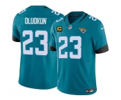 Men's Jacksonville Jaguars #23 Foyesade Oluokun Teal 2026 F.U.S.E. 4-Star C Patch Vapor Limited Football Stitched Jersey Men's Jacksonville Jaguars #23 Foyesade Oluokun Teal 2026 F.U.S.E. 4-Star C Patch Vapor Limited Football Stitched Jersey