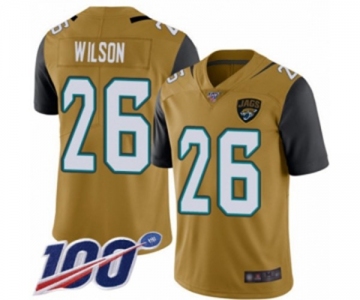 Men's Jacksonville Jaguars #26 Jarrod Wilson Limited Gold Rush Vapor Untouchable 100th Season Football Jersey