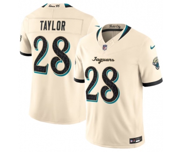 Men's Jacksonville Jaguars #28 Fred Taylor Cream 2026 F.U.S.E. Rivalries Collection Limited Football Stitched Jersey