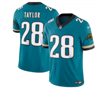 Men's Jacksonville Jaguars #28 Fred Taylor Teal 2024 F.U.S.E. Prowler Throwback Vapor Limited Football Stitched Jersey
