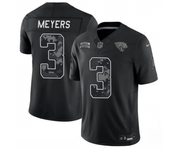 Men's Jacksonville Jaguars #3 Jakobi Meyers Black F.U.S.E. 2026 Salute to Service Limited Football Stitched Jersey