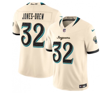 Men's Jacksonville Jaguars #32 Jahlani Tavai Cream 2026 F.U.S.E. Rivalries Collection Limited Football Stitched Jersey