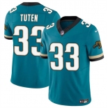 Men's Jacksonville Jaguars #33 Bhayshul Tuten Teal 2024 F.U.S.E. Prowler Throwback Vapor Limited Football Stitched Jersey