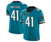 Men's Jacksonville Jaguars #41 Josh Hines-Allen Teal 2025 F.U.S.E. With 4-Star C Patch Prowler Throwback Vapor Limited Football Stitched Jersey