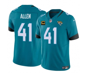 Men's Jacksonville Jaguars #41 Josh Hines-Allen Teal 2025 F.U.S.E. With 4-Star C Patch Vapor Untouchable Limited Football Stitched Jersey