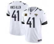 Men's Jacksonville Jaguars #41 Josh Hines-Allen White 2025 F.U.S.E. With 4-Star C Patch Vapor Limited Football Stitched Jersey
