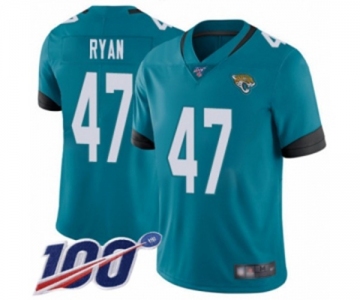 Men's Jacksonville Jaguars #47 Jake Ryan Teal Green Alternate Vapor Untouchable Limited Player 100th Season Football Jersey