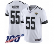 Men's Jacksonville Jaguars #55 Lerentee McCray White Vapor Untouchable Limited Player 100th Season Football Jersey