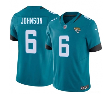 Men's Jacksonville Jaguars #6 Antonio Johnson Teal 2026 F.U.S.E. Vapor Untouchable Limited Football Stitched Jersey
