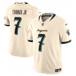 Men's Jacksonville Jaguars #7 Brian Thomas Jr. Cream 2026 F.U.S.E. Rivalries Collection Limited Football Stitched Jersey Men's Jacksonville Jaguars #7 Brian Thomas Jr. Cream 2026 F.U.S.E. Rivalries Collection Limited Football Stitched Jersey