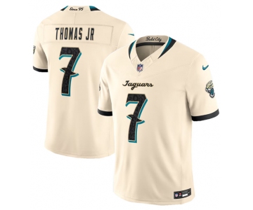 Men's Jacksonville Jaguars #7 Brian Thomas Jr. Cream 2026 F.U.S.E. Rivalries Collection Limited Football Stitched Jersey