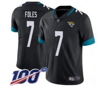 Men's Jacksonville Jaguars #7 Nick Foles Black Team Color Vapor Untouchable Limited Player 100th Season Football Jersey