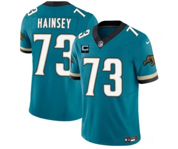 Men's Jacksonville Jaguars #73 Robert Hainsey Teal 2025 F.U.S.E. With 1-Star C Patch Prowler Throwback Vapor Limited Football Stitched Jersey