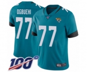 Men's Jacksonville Jaguars #77 Cedric Ogbuehi Teal Green Alternate Vapor Untouchable Limited Player 100th Season Football Jersey