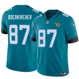 Men's Jacksonville Jaguars #87 Nate Boerkircher Teal 2026 Draft F.U.S.E. Vapor Untouchable Limited Football Stitched Jersey Men's Jacksonville Jaguars #87 Nate Boerkircher Teal 2026 Draft F.U.S.E. Vapor Untouchable Limited Football Stitched Jersey