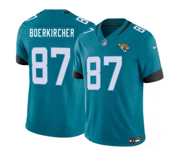 Men's Jacksonville Jaguars #87 Nate Boerkircher Teal 2026 Draft F.U.S.E. Vapor Untouchable Limited Football Stitched Jersey