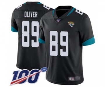 Men's Jacksonville Jaguars #89 Josh Oliver Black Team Color Vapor Untouchable Limited Player 100th Season Football Jersey