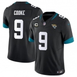 Men's Jacksonville Jaguars #9 Logan Cooke Black 2026 F.U.S.E. 4-Star C Patch Vapor Limited Football Stitched Jersey Men's Jacksonville Jaguars #9 Logan Cooke Black 2026 F.U.S.E. 4-Star C Patch Vapor Limited Football Stitched Jersey
