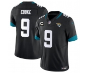 Men's Jacksonville Jaguars #9 Logan Cooke Black 2026 F.U.S.E. 4-Star C Patch Vapor Limited Football Stitched Jersey Men's Jacksonville Jaguars #9 Logan Cooke Black 2026 F.U.S.E. 4-Star C Patch Vapor Limited Football Stitched Jersey