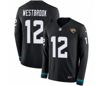 Men's Nike Jacksonville Jaguars #12 Dede Westbrook Limited Black Therma Long Sleeve NFL Jersey