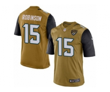 Men's Nike Jacksonville Jaguars #15 Allen Robinson Limited Gold Rush NFL Jersey