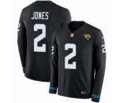 Men's Nike Jacksonville Jaguars #2 Landry Jones Limited Black Therma Long Sleeve NFL Jersey