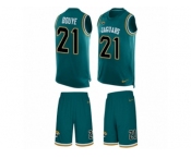 Men's Nike Jacksonville Jaguars #21 A.J. Bouye Limited Teal Green Tank Top Suit NFL Jersey