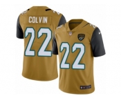 Men's Nike Jacksonville Jaguars #22 Aaron Colvin Limited Gold Rush NFL Jersey