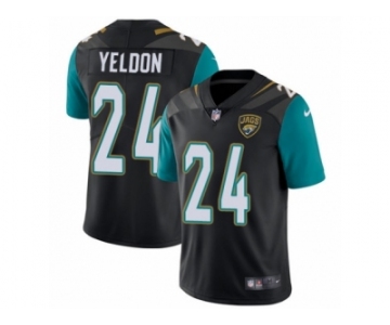 Men's Nike Jacksonville Jaguars #24 T.J. Yeldon Vapor Untouchable Limited Black Alternate NFL Jersey