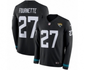 Men's Nike Jacksonville Jaguars #27 Leonard Fournette Limited Black Therma Long Sleeve NFL Jersey