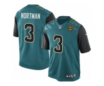 Men's Nike Jacksonville Jaguars #3 Brad Nortman Limited Teal Green Team Color NFL Jersey