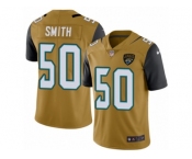 Men's Nike Jacksonville Jaguars #50 Telvin Smith Limited Gold Rush NFL Jersey