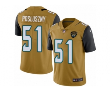 Men's Nike Jacksonville Jaguars #51 Paul Posluszny Limited Gold Rush NFL Jersey