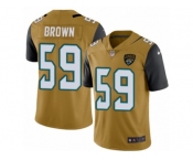 Men's Nike Jacksonville Jaguars #59 Arthur Brown Limited Gold Rush NFL Jersey