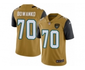 Men's Nike Jacksonville Jaguars #70 Luke Bowanko Limited Gold Rush NFL Jersey