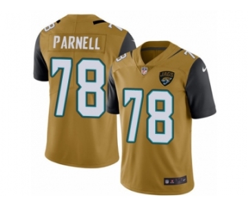 Men's Nike Jacksonville Jaguars #78 Jermey Parnell Limited Gold Rush NFL Jersey