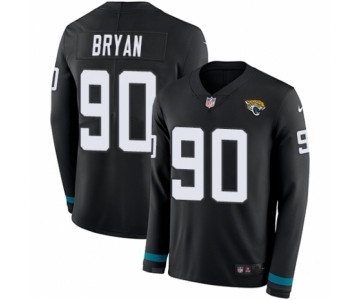 Men's Nike Jacksonville Jaguars #90 Taven Bryan Limited Black Therma Long Sleeve NFL Jersey