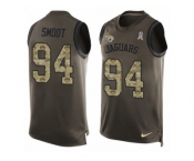 Men's Nike Jacksonville Jaguars #94 Dawuane Smoot Limited Green Salute to Service Tank Top NFL Jersey