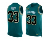 Nike Jacksonville Jaguars #33 Chris Ivory Teal Green Team Color Men's Stitched NFL Limited Tank Top Jersey