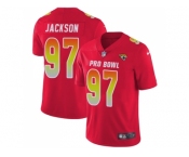 Nike Jacksonville Jaguars #97 Malik Jackson Red Men Stitched NFL Limited AFC 2018 Pro Bowl Jersey